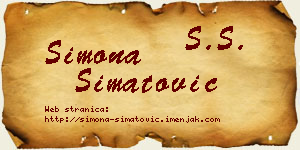 Simona Simatović vizit kartica